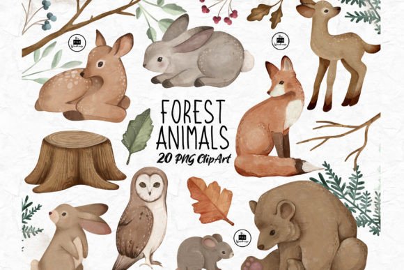 Download Forest Animals - PNG Clipart Set - Png Collection