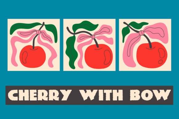 Download Cherry Bow Mid-century Modern Art - Modern art Collection