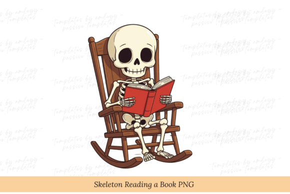 Download Skeleton Reading a Book PNG Sublimation - Png Collection