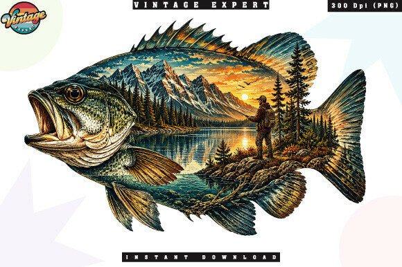 Download Bass Fishing Mountain Lake Landscape PNG - Png Collection