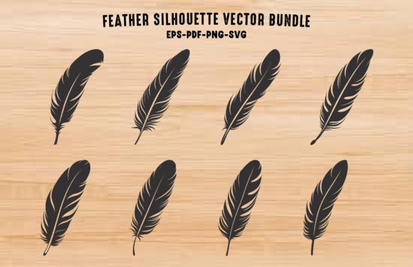 Download Bird Feather Silhouette PNG Clipart Set - Png Collection