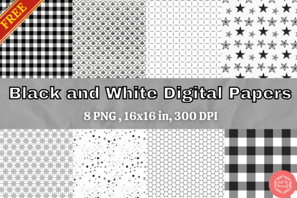 Download FREE Black and White Patterns Pack - Black and white Collection