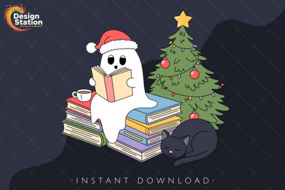 Download Christmas Ghost Reading PNG - Png Collection