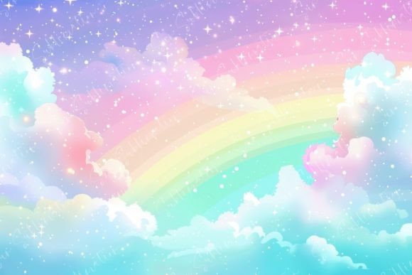 Download Rainbow in the Clouds Pastel Colors - Premium Resources