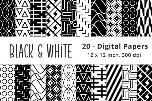 Download Black and White Pattern Paper Background - Black and white Collection