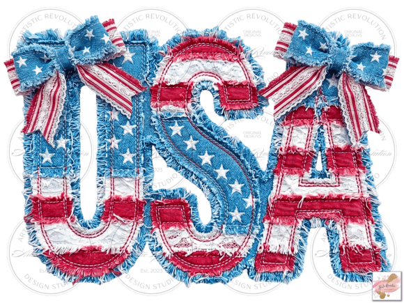 Download Patchwork USA Png Coquette Patriotic Png - Png Collection