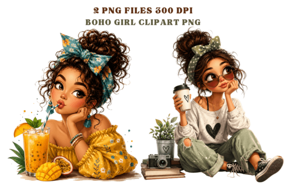 Download Boho Girl PNG, Cute Fashion Girl Clipart - Png Collection