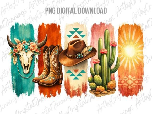 Download Western Boho Cowgirl Brushstroke PNG - Png Collection