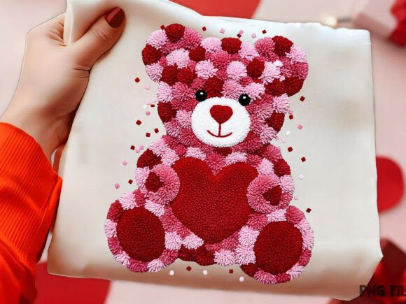 Download Faux Yarn Floral Crochet Teddy Bear Png - Png Collection