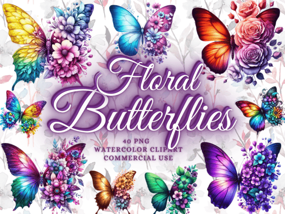 Download Floral Butterfly Png Bundle Butterflies - Png Collection