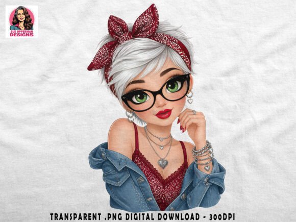 Download Cute Nerd Girl | Retro Fashion PNG - Png Collection