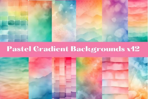 Download Watercolor Gradients, Pastel Colors X12 - Pastel colors Collection
