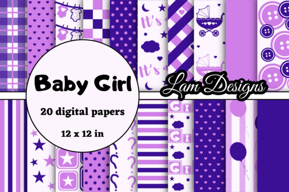 Download Baby Girl Digital Papers - Premium Resources