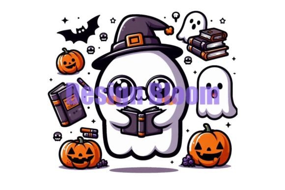 Download Halloween Book Lover Ghost T-shirt - Premium Resources