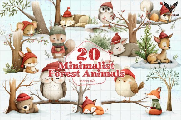 Download Minimalist Forest Animals PNG - Png Collection