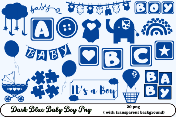 Download Dark Blue Baby Boy Png - Png Collection