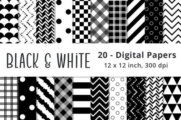 Download Black and White Pattern Paper Background - Black and white Collection