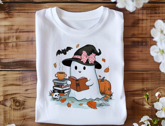 Download Reading Ghost with Witch Hat Png - Png Collection